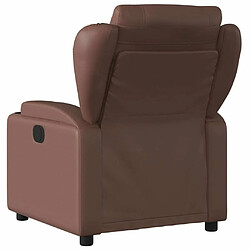 Maison Chic Fauteuil inclinable,Fauteuil luxe de relaxation Marron Similicuir -MN16858 pas cher