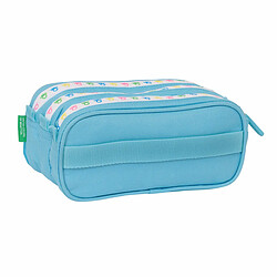 Acheter Trousse Fourre-Tout Triple Benetton Spring Bleu ciel 21,5 x 10 x 8 cm