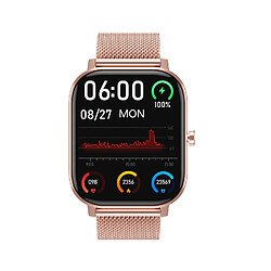 Chrono Montre Connectée pour hommes femmes IP67 Bluetooth Call Watch ECG Traque Moniteur Fitness Tracker pour Android iOS-d'or