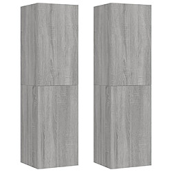 Maison Chic Lot de 2 Meubles TV muraux Banc TV suspendus pour salon Sonoma gris 30,5x30x110 cm -MN18899