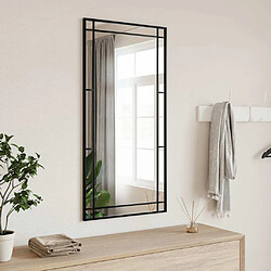 Maison Chic Miroir mural | Miroir Décoration pour Maison Salle de Bain noir 50x100 cm rectangulaire fer -GKD65817