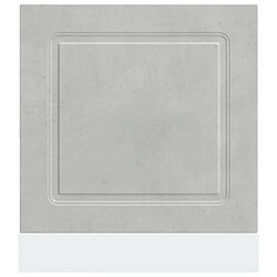 Avis vidaXL Panneau de lave-vaisselle Kalmar gris béton 60x1,5x67 cm