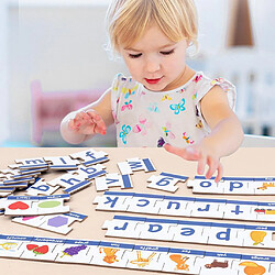 Avis Sort D'apprentissage Jouets Mots Jeux Correspondant Lettre Puzzles Montessori Préscolaire Jouets Éducatifs pour Enfants-38 Flash Cartes et 52 en bois