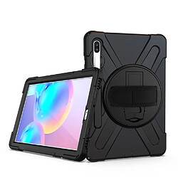 Acheter Coque en TPU combo en forme de x avec béquille et dragonne noir pour Samsung Galaxy Tab S6 SM-T860 (Wi-Fi)/T865 (LTE)