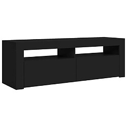 Avis Maison Chic Meubles TV avec lumières LED - Banc TV pour salon noir 120x35x40 cm -MN46551