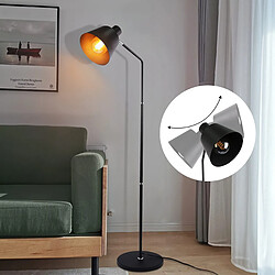 NETTLIFE lampadaire vintage lampadaire rétro 166cm lampadaire noir avec douille E27 max.40w lampadaire