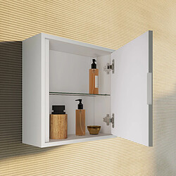 Kiamami Valentina CUBE DE SALLE DE BAIN MURAL 39CM GRIS CLAIR | MONACO