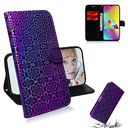 Wewoo Housse Coque Pour Galaxy M20 couleur unie boucle magnétique coloré horizontale étui en cuir PU avec titulaire et fentes cartes et portefeuille et lanière violet