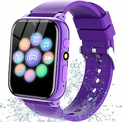 Vendos85 Montre Connectée Enfant, 1.69" avec 26 Jeux, MP3 Lecteur de Musique violet