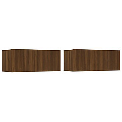 Avis Maison Chic Ensemble de meubles TV 6 pcs | Banc TV Moderne pour salon | Meuble de Rangement - Chêne marron Bois d'ingénierie -MN28237