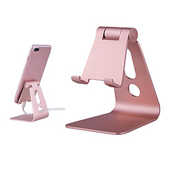 Acheter Support De Téléphone Pliable En Alliage D'aluminium Support De Support De Téléphone Portable Pour IPad IPhone Or Rose