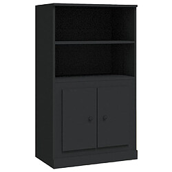 vidaXL Buffet haut noir 60x35,5x103,5 cm bois d'ingénierie