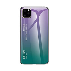 Wewoo Coque Rigide Pour iPhone 11 Gradient Color Glass Case Violet