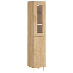 vidaXL Buffet haut Chêne sonoma 34,5x34x180 cm Bois d'ingénierie