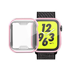 Wewoo Couverture totale en TPU pour Apple Watch série 4 44 mm (rose)