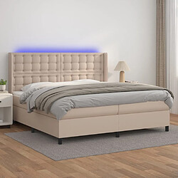 Sommier à lattes et matelas LED,Cadre à lattes de lit pour Adulte Cappuccino 200x200 cm -MN11278