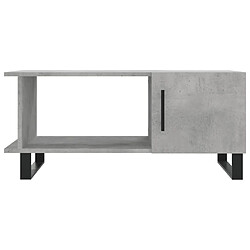 Acheter vidaXL Table basse gris béton 90x50x40 cm bois d'ingénierie