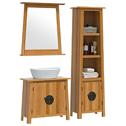 Avis Maison Chic Armoire de Bain | Ensemble de 3 meubles salle de bain bois de pin massif -GKD55981