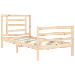 Acheter vidaXL Cadre de lit sans matelas 90x200 cm bois massif