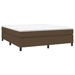 Avis Maison Chic Lit Adulte - Lit simple Lit à sommier tapissier avec matelas moelleux - Meuble de Chambre - Marron foncé 160x200 cm -MN77371