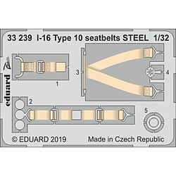 I-16 Type 10 seatbelts STEEL for ICM - 1:32e - Eduard Accessories