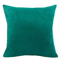 Housse De Coussin En Velours Doux Taie D'oreiller De Couleur Unie Bleu Paon-45x45cm