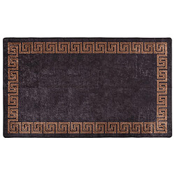 vidaXL Tapis lavable antidérapant 190x300 cm noir et doré