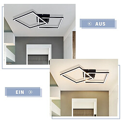 Autres Temps ZMH LED Plafonnier Living Room Noir/Blanc Square Hallway Light Modern 3000K Kitchen