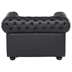 Acheter Beliani Fauteuil CHESTERFIELD Cuir Noir