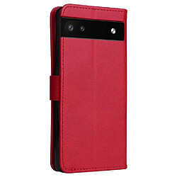 Acheter Htdmobiles Housse pour Google Pixel 6a 5G - etui coque pochette portefeuille + verre trempe - ROUGE