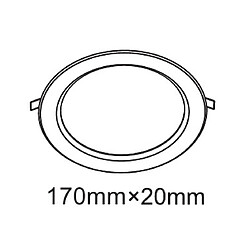 Inspired Downlight encastré rond 6 pouces 12W blanc naturel 4000K, 1000lm, cadre blanc, Inc. Driver