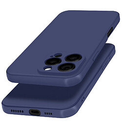 Avizar Coque pour iPhone 16 Pro Silicone Finition Mate Soft Touch Bleu Nuit