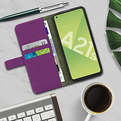 Avis Avizar Housse Samsung Galaxy A21s Étui Folio Porte-carte Fonction Support Vidéo Violet