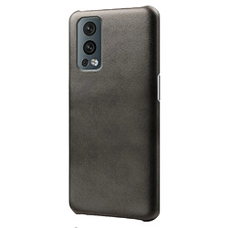 Coque en TPU + PU couleur unie simple noir pour votre OnePlus Nord 2 5G