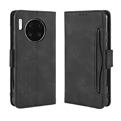 Wewoo Housse Coque Étui en cuir à Motif peau de veau de style portefeuille pour Huawei Mate 30avec fente carte séparée noir