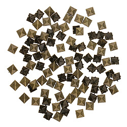 100pcs carré pyramide rivet goujons spike vis artisanat bricolage embellissement cuivre