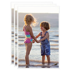 vidaXL Collage de cadres photo 3 pcs de mur table Blanc 70x90 cm MDF