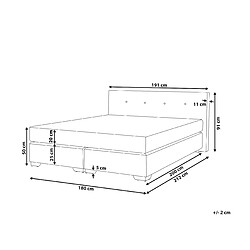 Avis Beliani Lit boxspring en velours beige 180 x 200 cm CONSUL