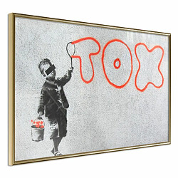 Paris Prix Affiche Murale Encadrée Banksy Tox 30 x 20 cm Or