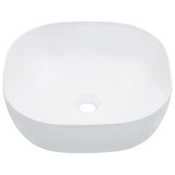 vidaXL Lavabo 42,5x42,5x14,5 cm Céramique Blanc