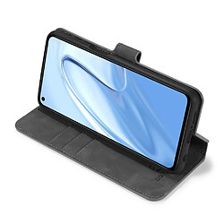 Etui en PU style rétro avec support gris pour votre Xiaomi Redmi Note 9S/Redmi Note 9 Pro Max/Redmi Note 9 Pro