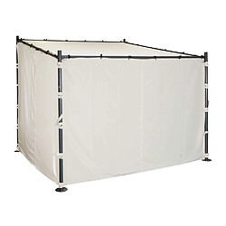 Avis Mendler Jeu de 4 parois latérales pour pergola HWC-A22, parois latérales de remplacement, polyester 3x3m ~ crème