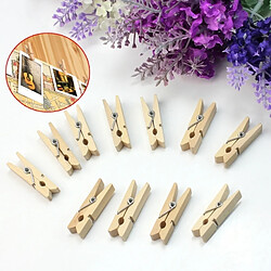 Acheter Wewoo 100 PCS Mini Pinces En Bois Naturel Clip Photo Pince À Linge Craft Décoration PegsTaille 2.5 × 0.3cm