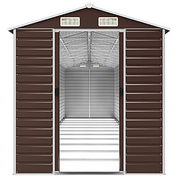 Avis Helloshop26 Abri de jardin cabane cabanon maison de stockage remise extérieur hangar outils robuste 191 x 980 x 198 cm acier galvanisé marron 02_0022278