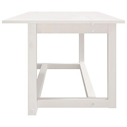 Acheter ComfortXL Table Basse Blanc 110x55x45 Cm Bois Massif De Pin