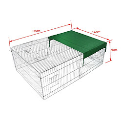 Helloshop26 Parc enclos pour petits animaux domestiques 183 cm protection solaire 16_0002230 pas cher