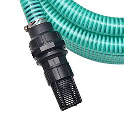 vidaXL Tuyau d'aspiration avec raccords 7 m 22 mm Vert