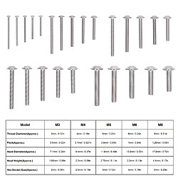 Avis ComfortXL Lot de 50 vis à tête cylindrique à embase fraisée en acier inoxydable a2-70 - m3x40mm