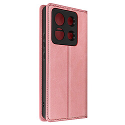 Avizar Étui pour Xiaomi Redmi Note 13 Pro Portefeuille et Support Vidéo Soft Cover Rose