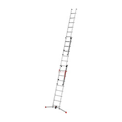 Echelle transformable pro 3 plans 3x9 échelons 6m60 en aluminium Hailo ProfiLot